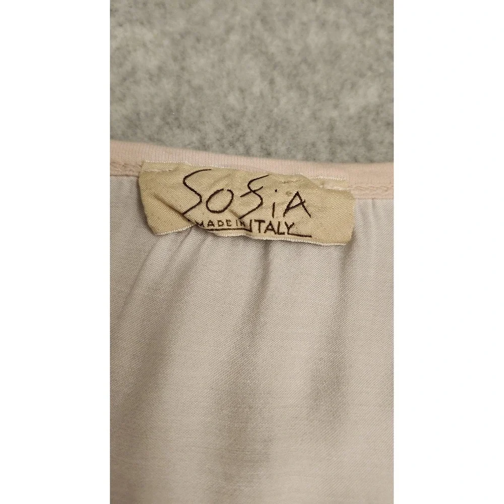 Sosia Shirt Womens Medium V‎ Neck Made in Italy Rayon Viscose Lightweight Top